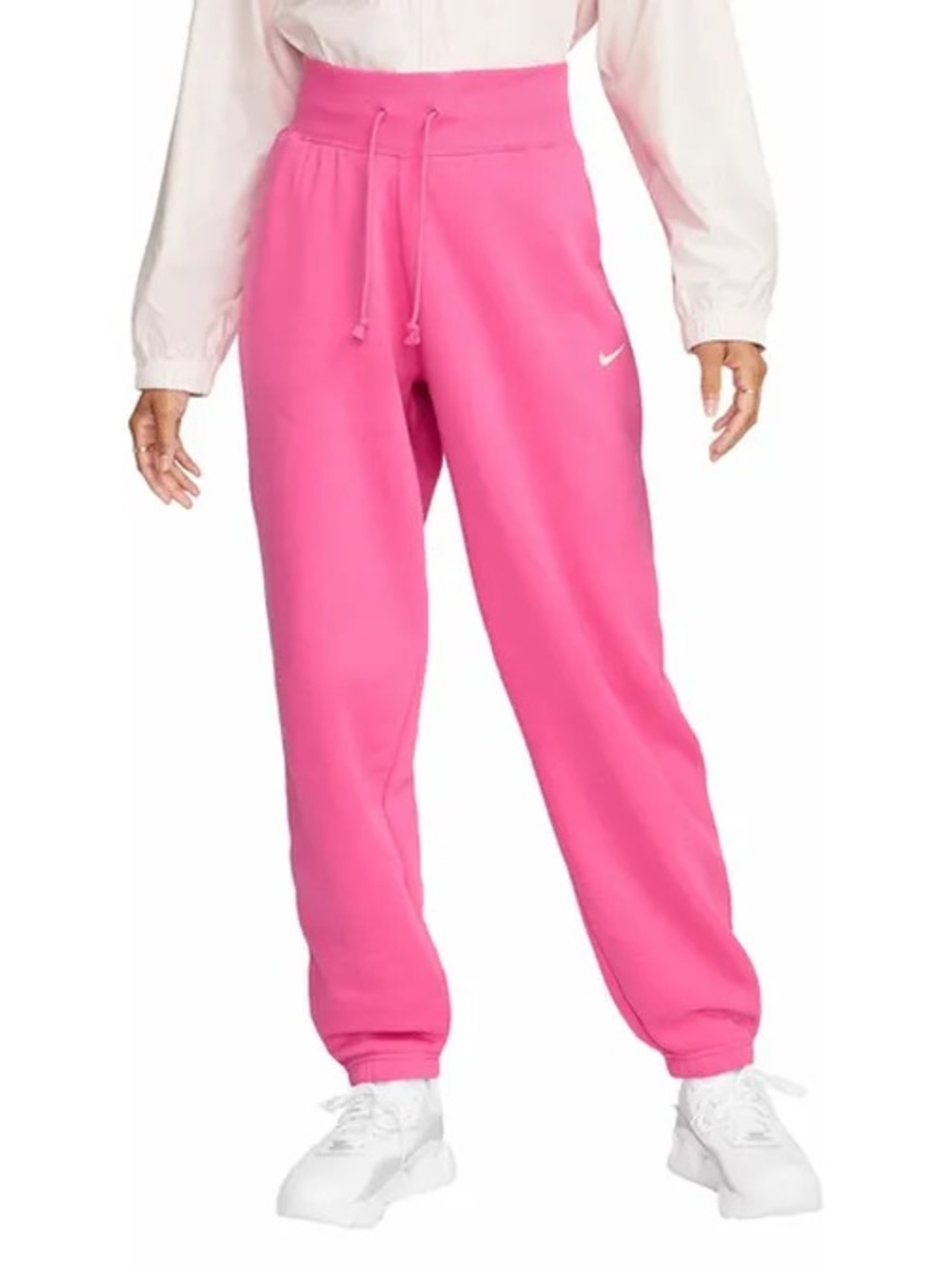 Nike Women's Sportswear Phoenix Fleece High-Rise Sweatpants in Pinksicle, XL